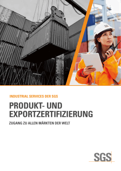 produkt- und exportzertifizierung - SGS