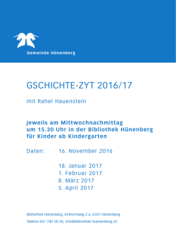 Gschichte-Zyt 2016