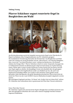 Orgeleinweihung 2016-1 - Pfarrei Burgkirchen am Wald