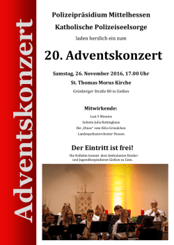 Plakat Adventskonzert