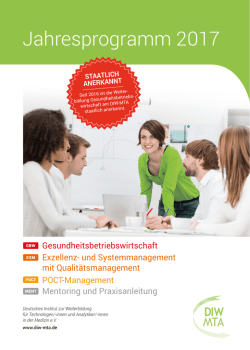 Jahresprogramm "Management" - DIW-MTA