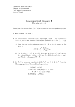Sheet 4 - Fakult&auml;t f&uuml;r Mathematik