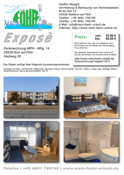Ferienwohnung MPH - Whg. 14 25938 Wyk auf