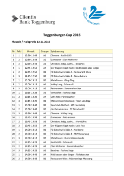 Spielplan 2016 - Volley Bütschwil