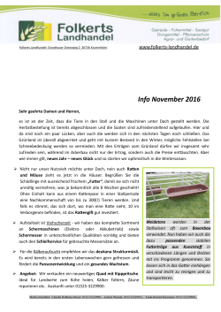 Info November 2016 - Folkerts Landhandel