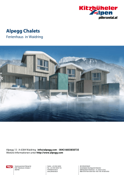 Alpegg Chalets in Waidring
