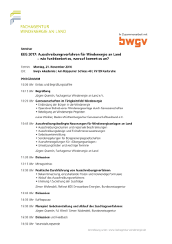 EEG 2017: Ausschreibungsverfahren f&uuml;r Windenergie an Land