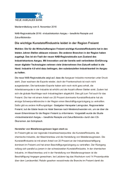 Die wichtige Kunststoffindustrie leidet in der Region Freiamt