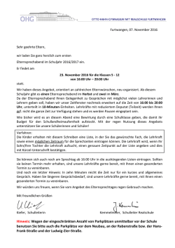 ist die Einladung mitsamt Anmeldezettel - Otto-Hahn
