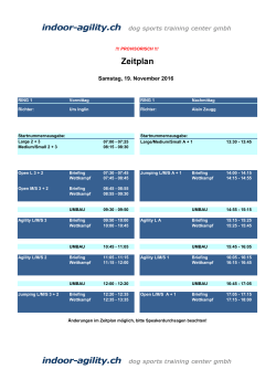 Zeitplan - indoor