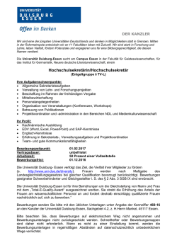 Hochschulsekret&auml;rin/Hochschulsekret&auml;r
