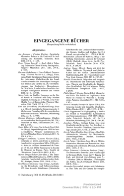 eingegangene b&uuml;cher
