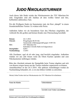 judo nikolausturnier - Judo &ndash; TSV M&uuml;nchen-Ost