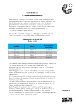 Goethe-Zertifikat C1  - Goethe
