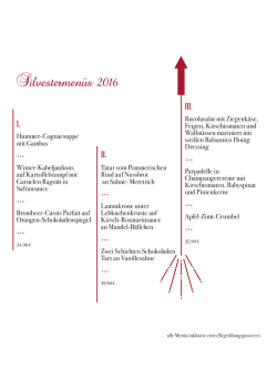 Silvesterkarte PDF - Ristorante la Veranda