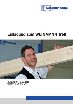 Einladung zum WEINMANN Treff - Forum