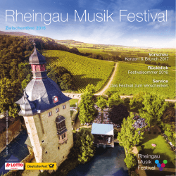Zwischentöne 2016 - Rheingau Musik Festival