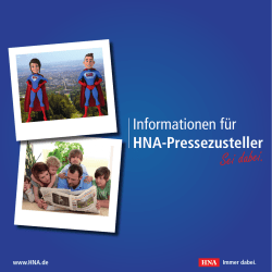 - Ihr Job als Zusteller der HNA