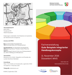 Fachveranstaltung Gute Beispiele integrierter Handlungskonzepte