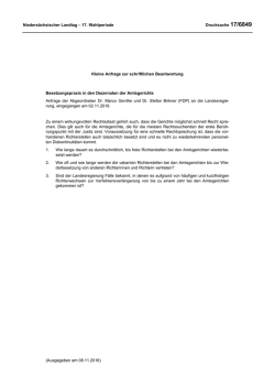 Drucksachen allgemein - Nieders&auml;chsischer Landtag
