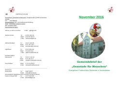 Gemeindebrief für November