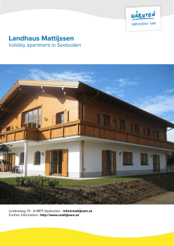 Landhaus Mattijssen in Seeboden