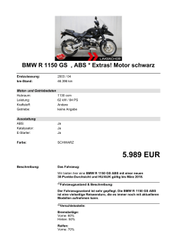 Detailansicht BMW R 1150 GS €,€ABS * Extras! Motor