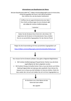 Informationen zum Bezahlsystem der Mensa Mit dem Bezahlsystem