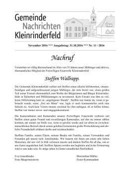 November 2016 - Gemeinde Kleinrinderfeld