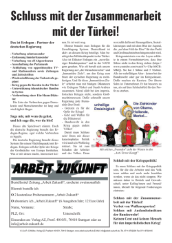 Flugblatt - Arbeit Zukunft