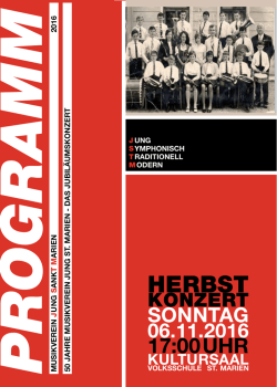 Programm zum Herbstkonzert - Musikverein Jung St. Marien