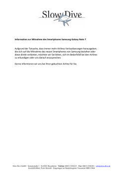 Information zur Mitnahme des Smartphones - Slow