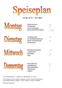 Speisekarte November 2016 - Ev. Grundschule Schüttorf
