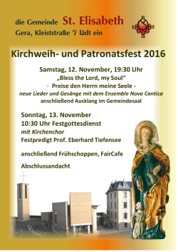 Kirchweih- und Patronatsfest 2016