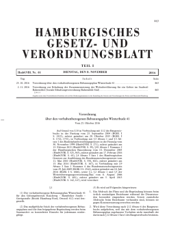 Hamburgisches Gesetz- und Verordnungsblatt »