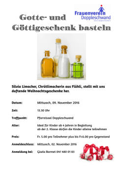 Gotte- und G&ouml;ttigeschenk basteln