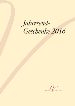 Jahresend- Geschenke 2016