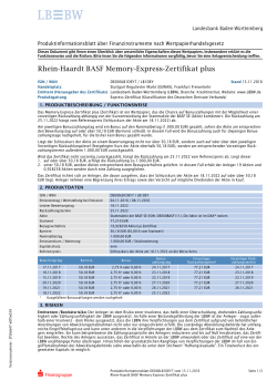 Rhein-Haardt BASF Memory-Express-Zertifikat - lbbw
