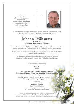 Johann Prähauser - Bestattung Jung, Salzburg