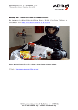Flaming Stars - Feuerwehr-Biker Schleswig Holstein