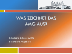 Infos zur Einschulung am AMG