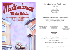 Martinsbasar der Troxlerschule - Troxler