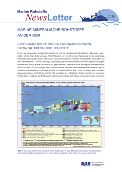 Newsletter: Marine mineralische Rohstoffe an der BGR