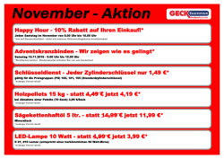 Happy Hour - 10% Rabatt auf Ihren Einkauf!