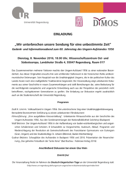 Einladung - Ungarisches Institut
