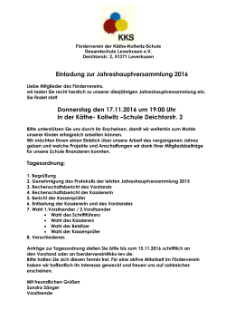 Einladung 2016 Förderverein - Käthe Kollwitz Gesamtschule