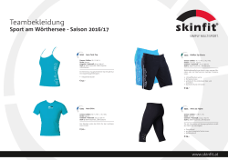 Die Modelle der SKINFIT-Teambekleidung
