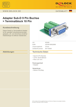 Adapter Sub-D 9 Pin Buchse > Terminalblock 10 Pin
