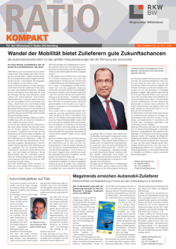 Lesen Sie unseren Newsletter RATIO KOMPAKT 4-2016