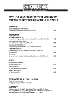 festliche winterangebote zur weihnachts- zeit vom 25